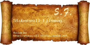 Stubenvoll Filemon névjegykártya